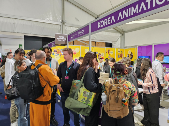 사진1. 한국콘텐츠진흥원은 지난 11일부터 14일까지 프랑스 안시에서 열린 ‘안시 국제 애니메이션 필름마켓’에서 한국공동관 운영을 성황리에 마쳤다.