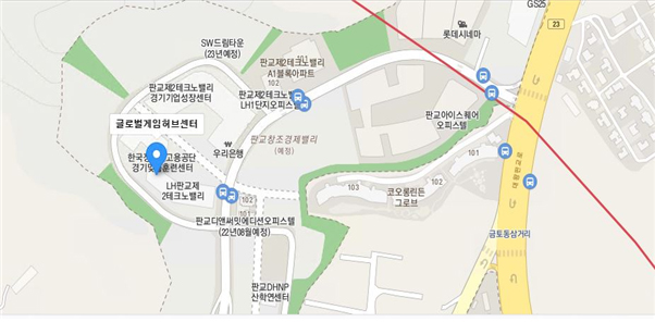 한국콘텐츠진흥원 판교분원 지도